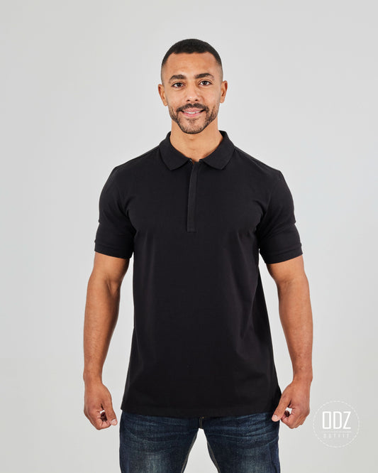 Core Zipper Polo T-shirt