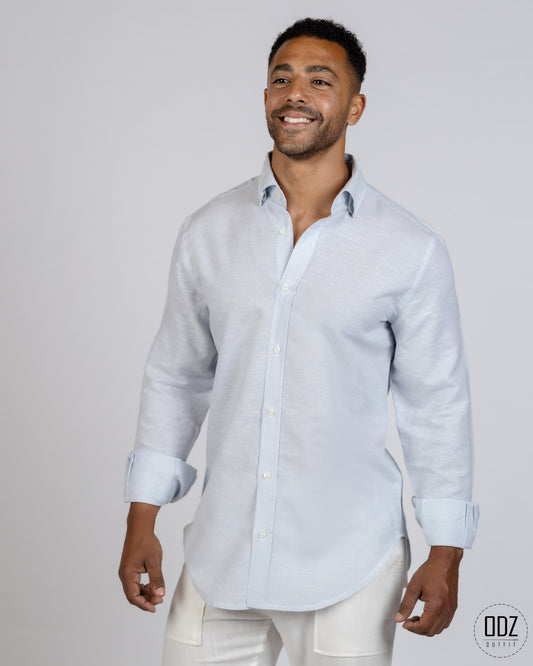 Narrow Strips Linen Shirt