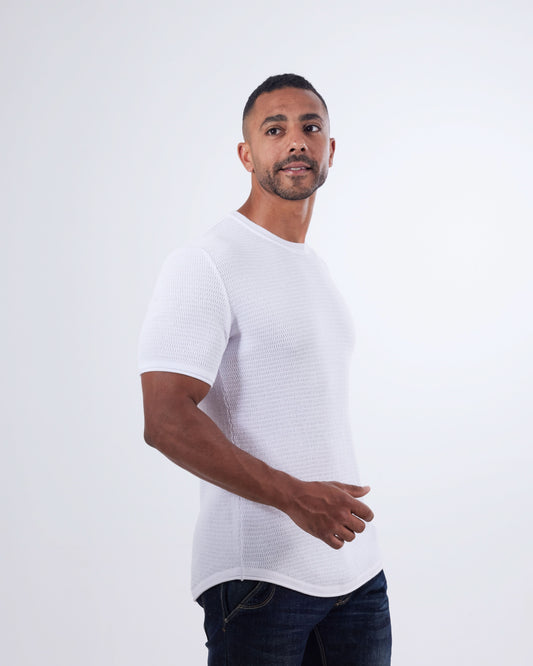 Flat Knitting Curved T-shirt