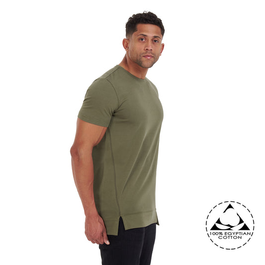 Olive Shift Split T-shirt