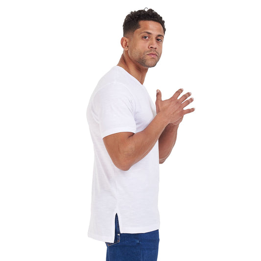 White Split Strings T-shirt