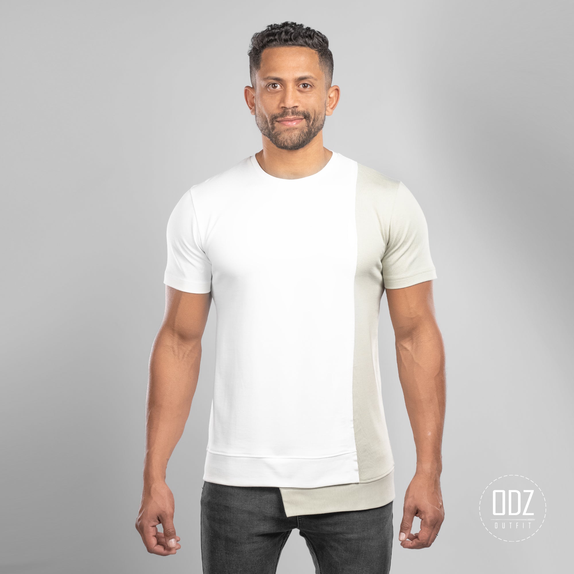 White X Moss Grey 2 Tone T-shirt