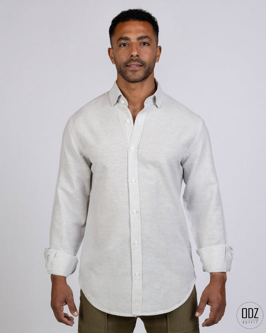 Narrow Strips Linen Shirt