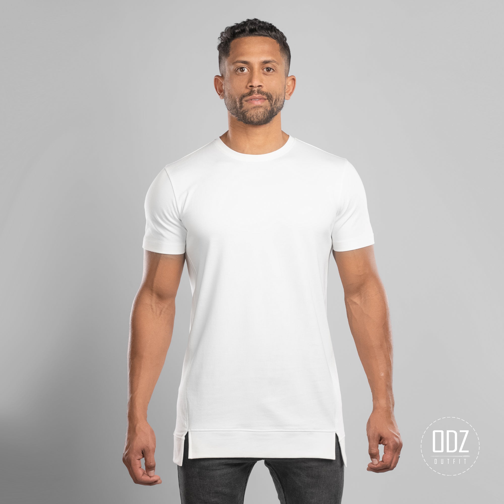 White Shift Split T-shirt