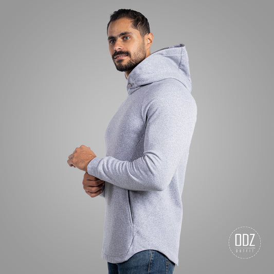 Hazard Grey Curved Bai Hoodie