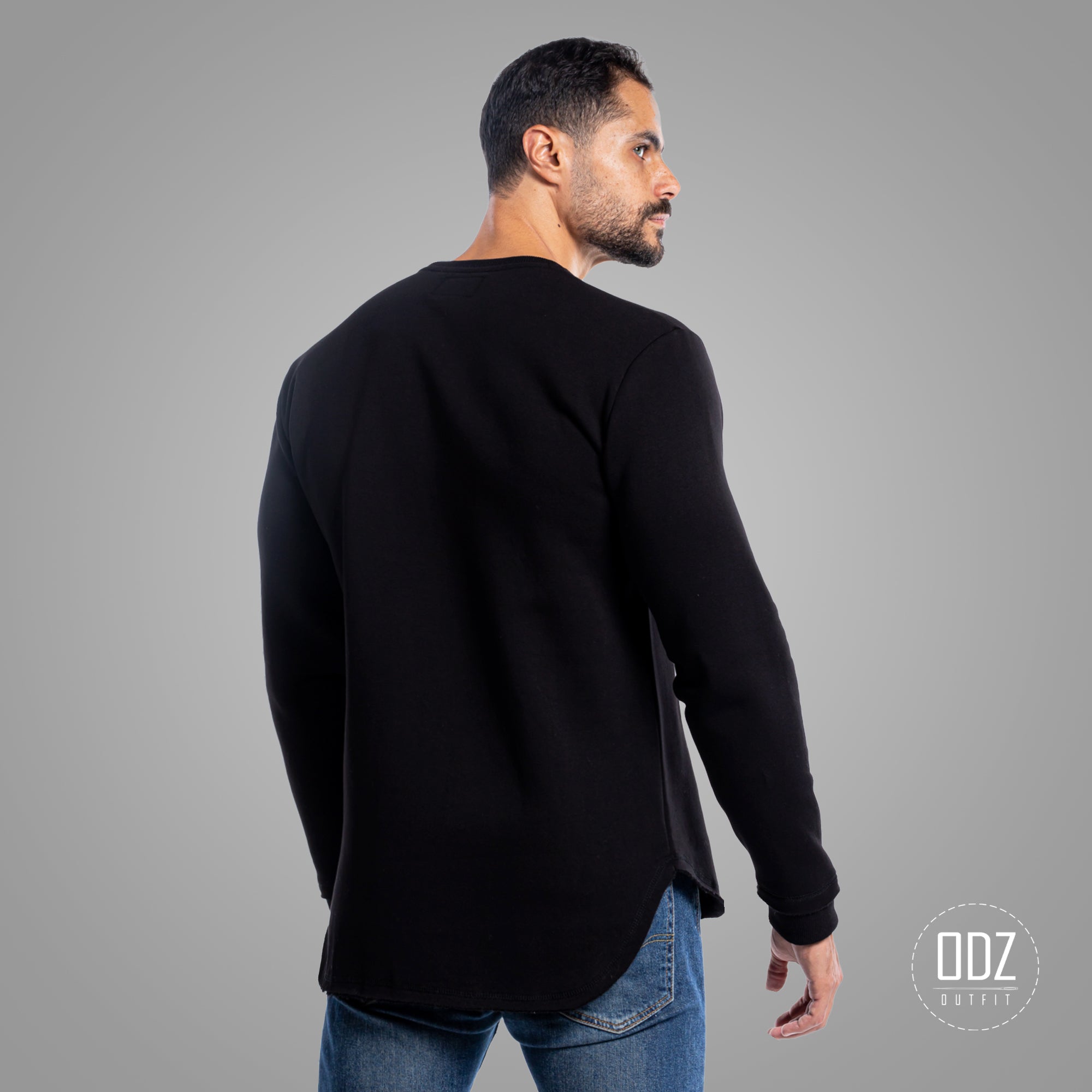 Black Raw Edges Sweater