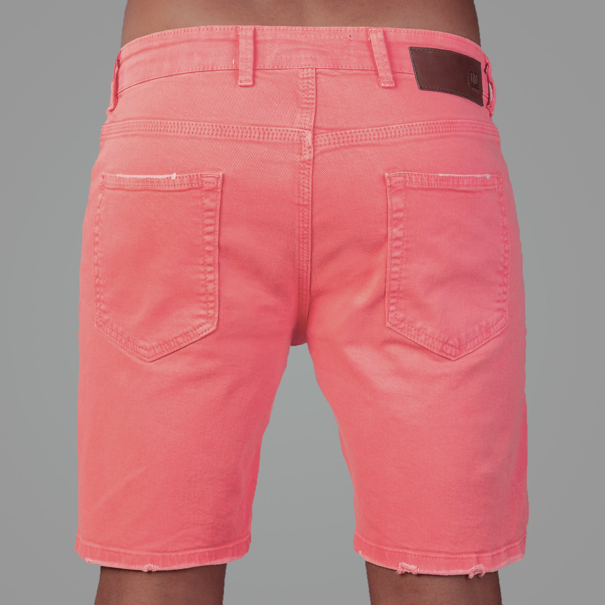 Pink Orange Jeans Shorts