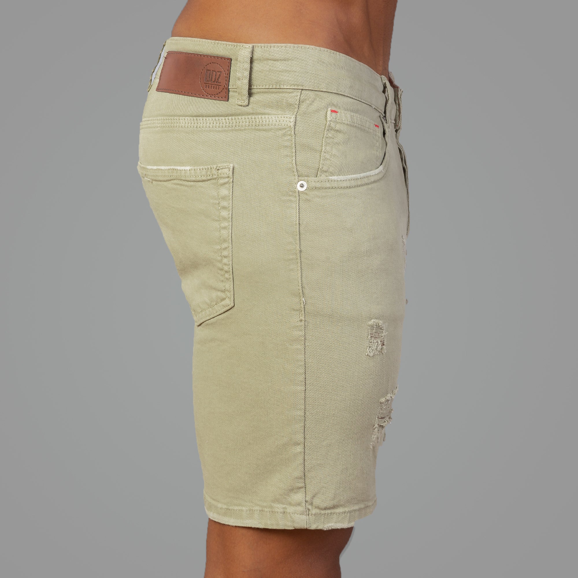 Olive Jeans Shorts