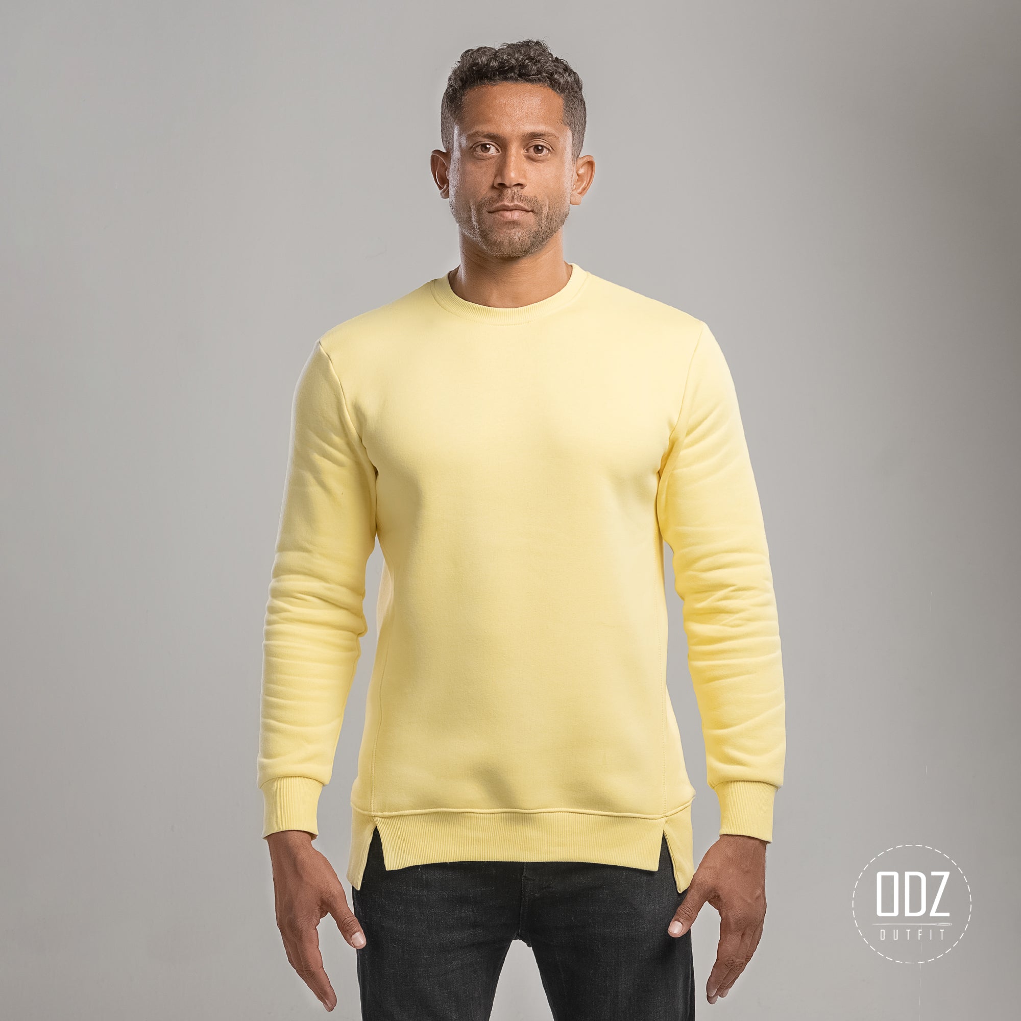 Lemon Yellow Shift Split Sweater