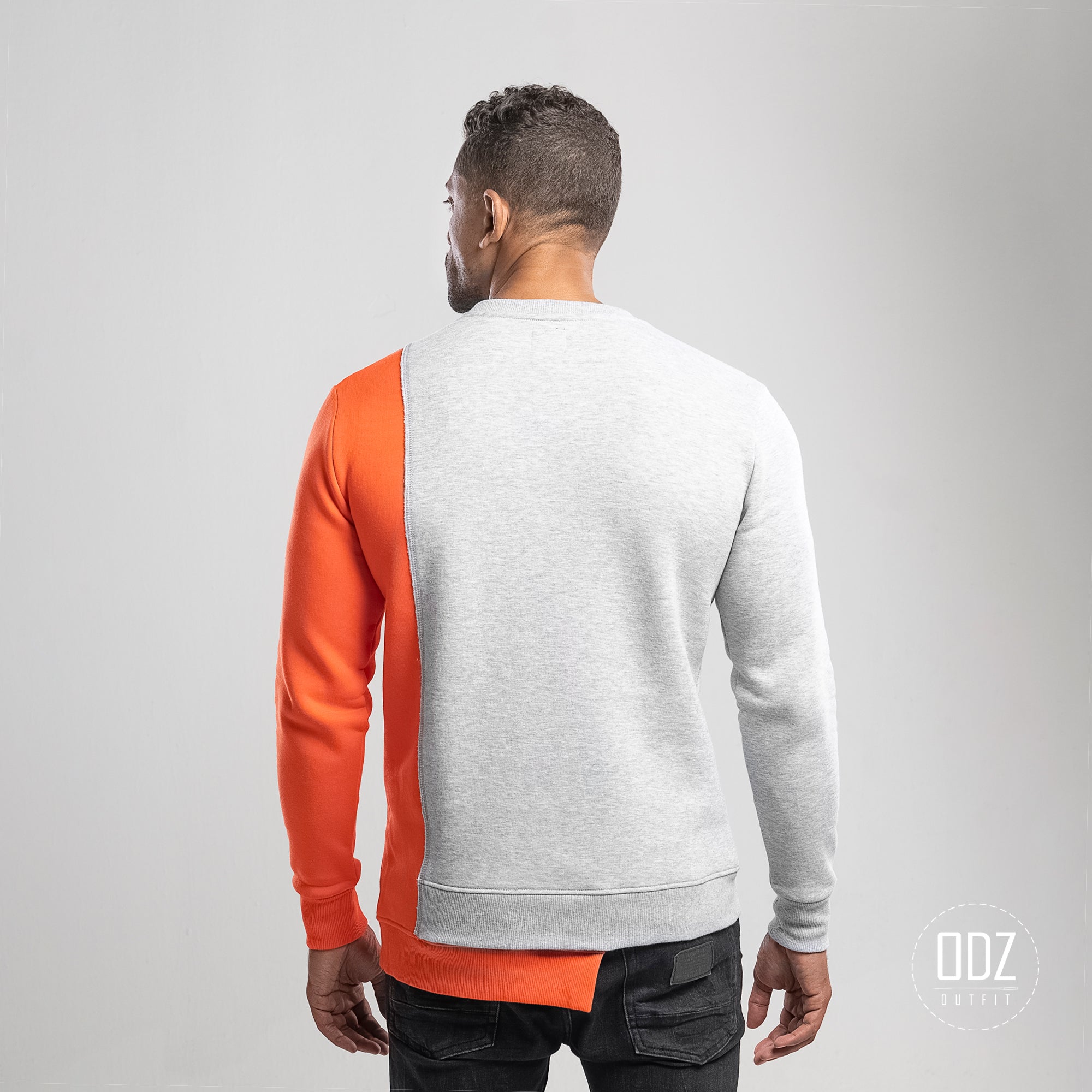 Grey X Orange Sweater