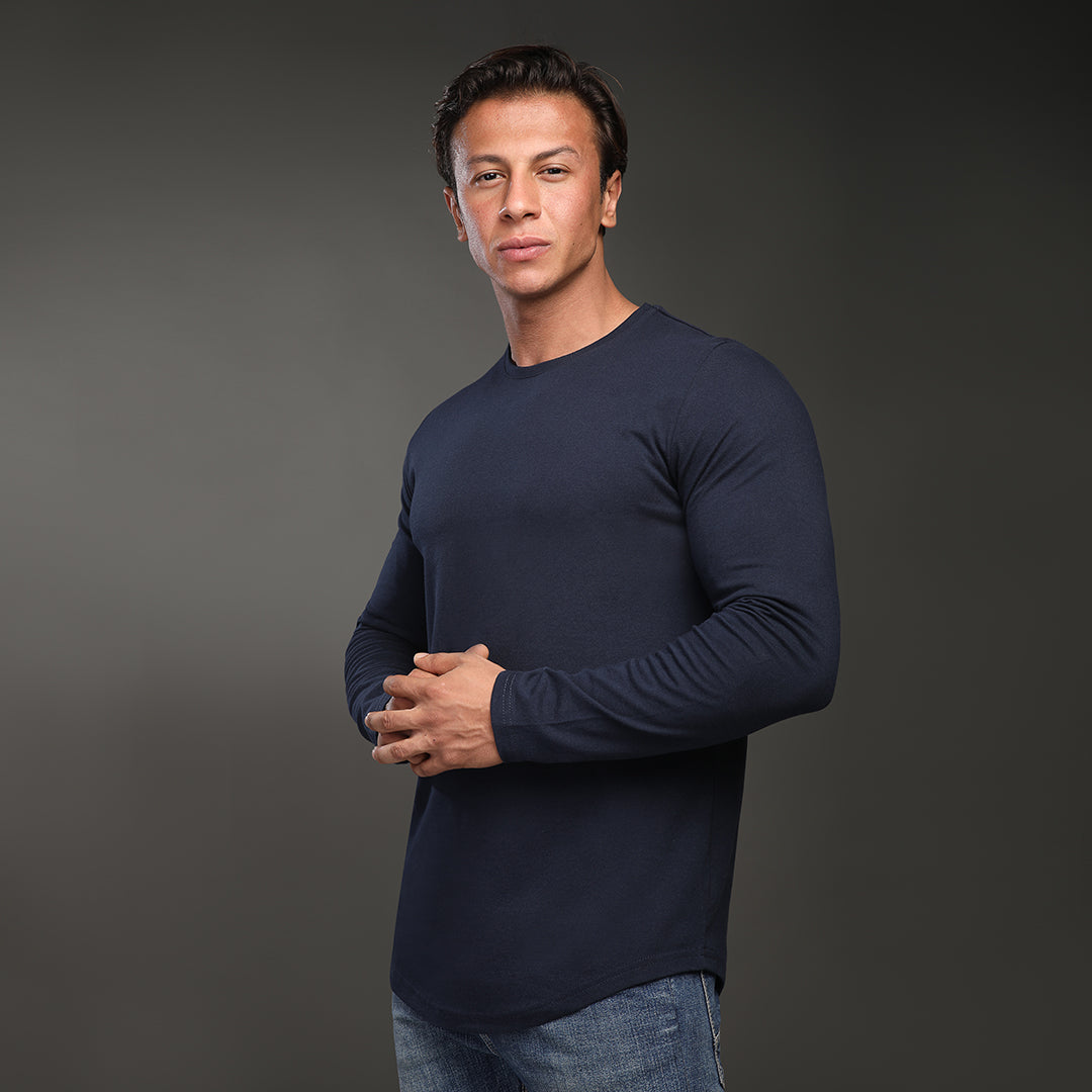 Curved Long Sleeve T-Shirt
