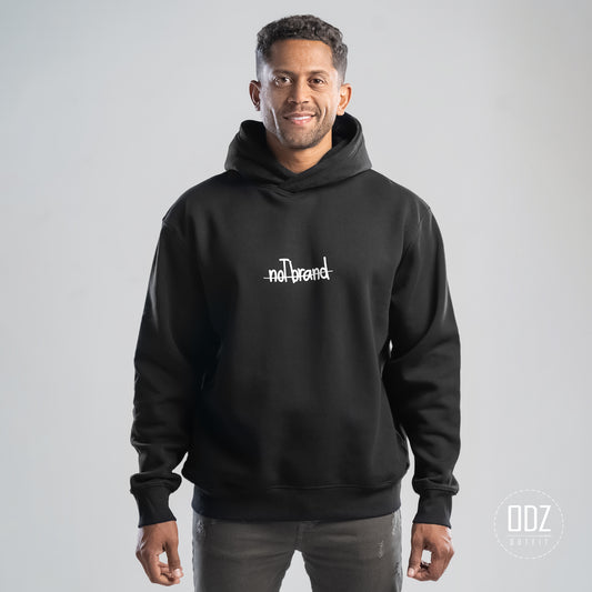 Black Oversize Film Credits Hoodie