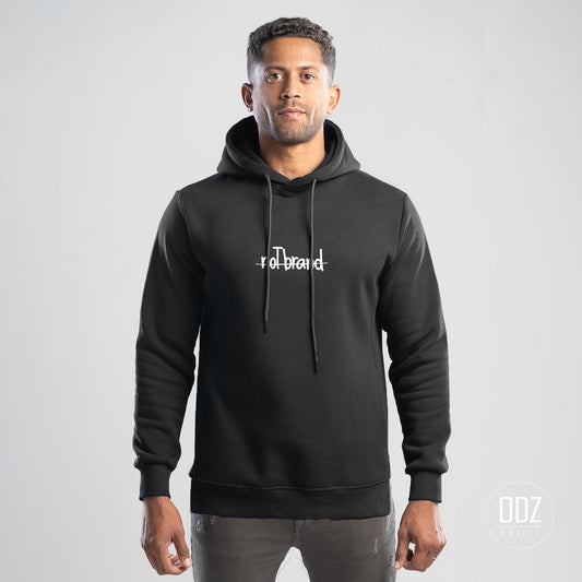 Black Cropped Sides Film Credits Hoodie