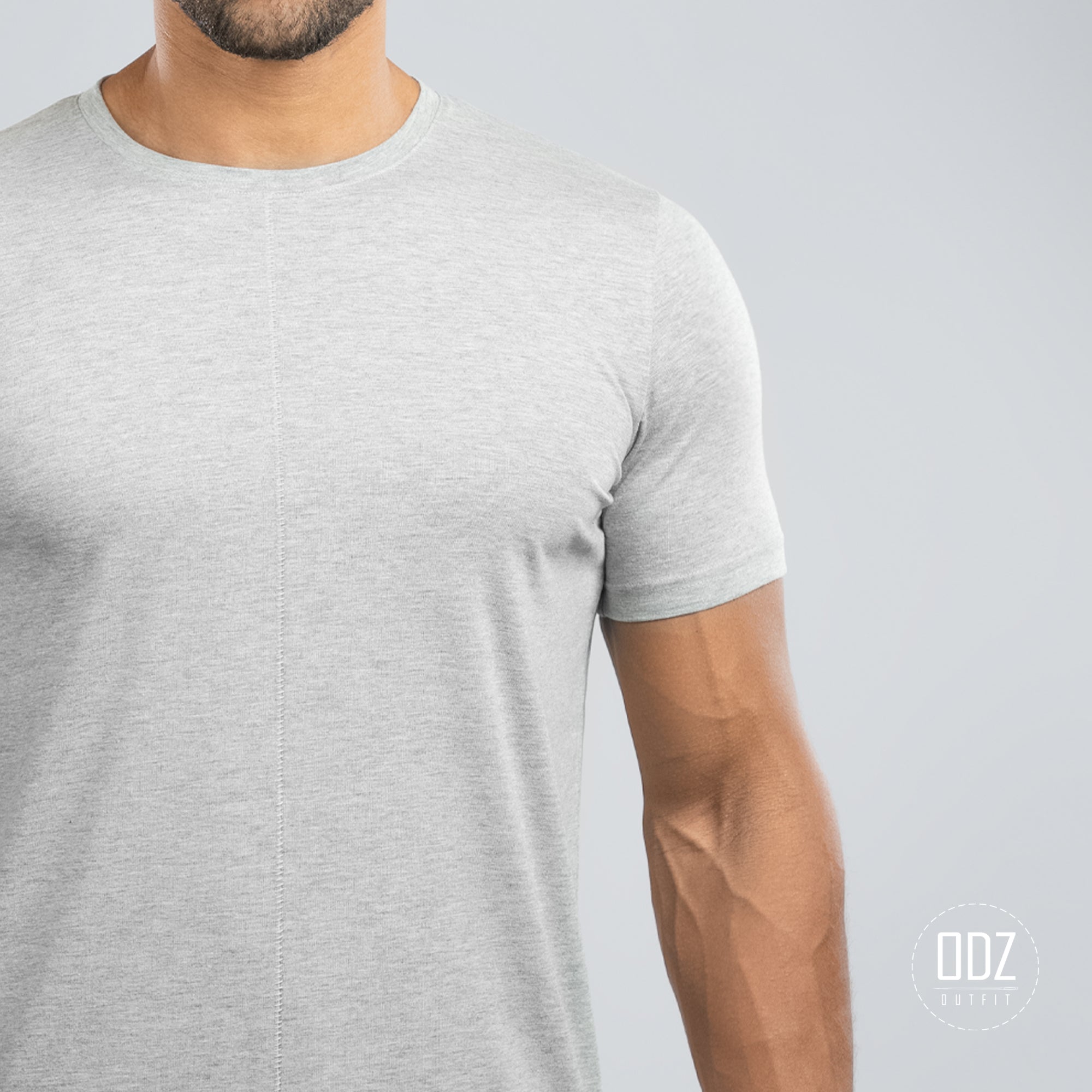 Grey Curved Strings T-shirt