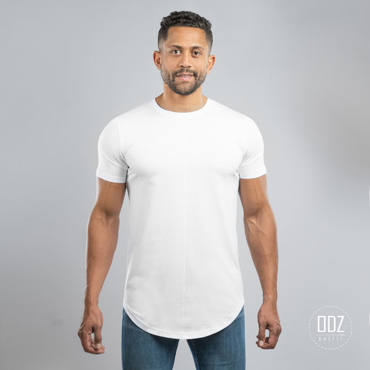 White Curved Strings T-shirt