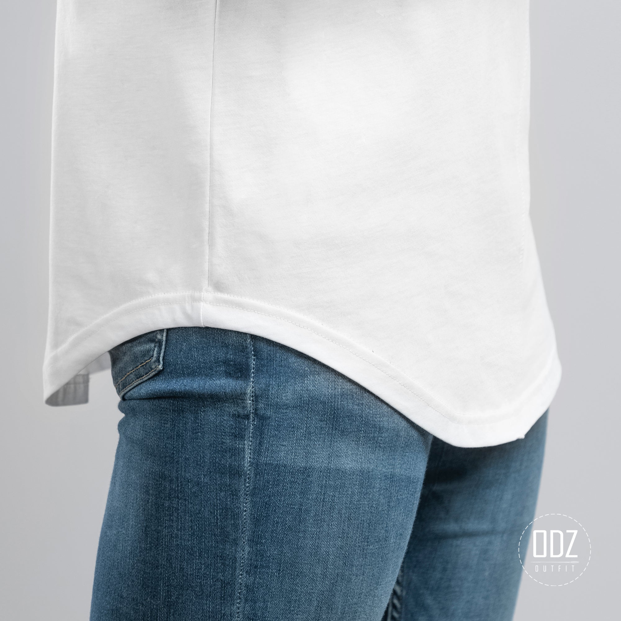 White Curved Strings T-shirt