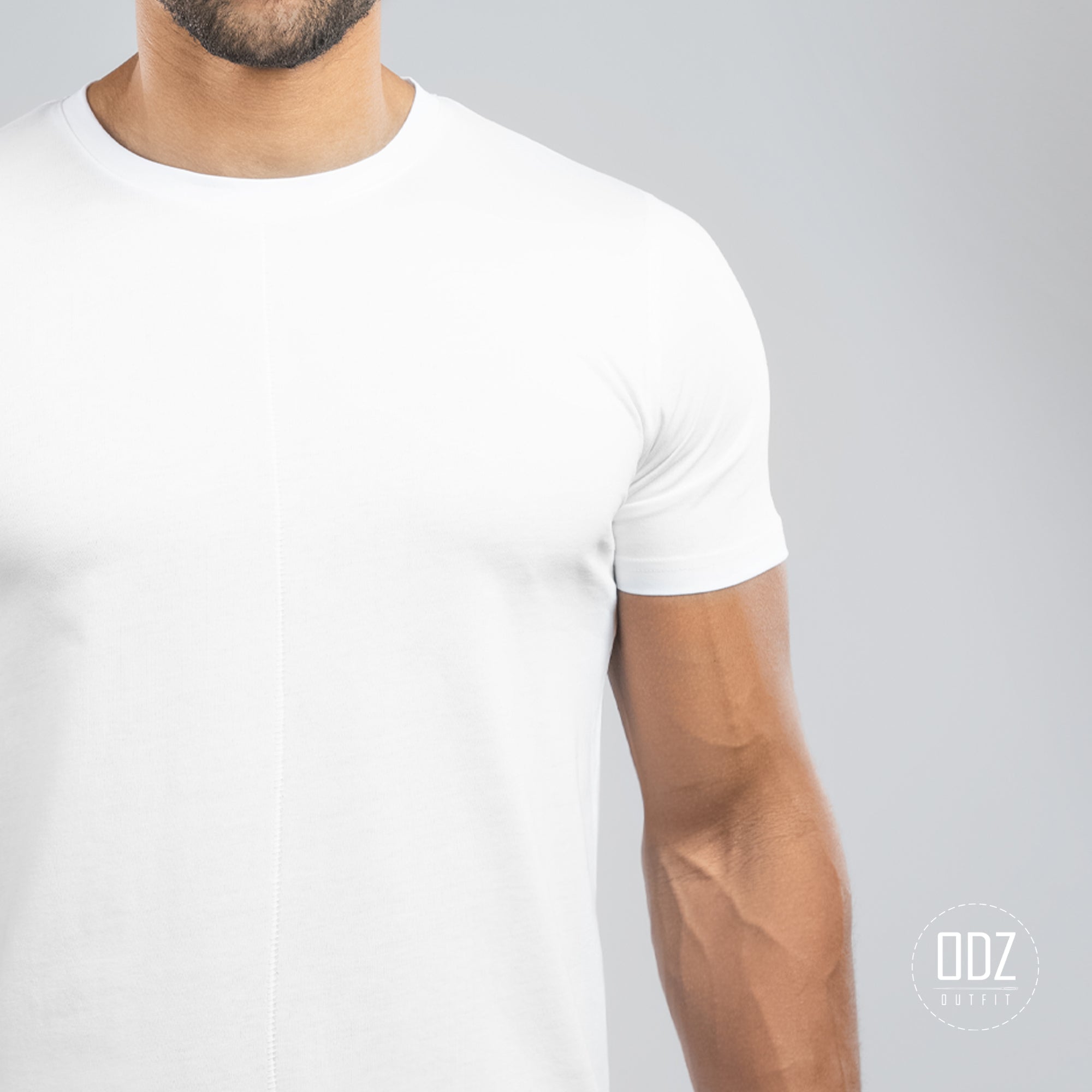 White Curved Strings T-shirt
