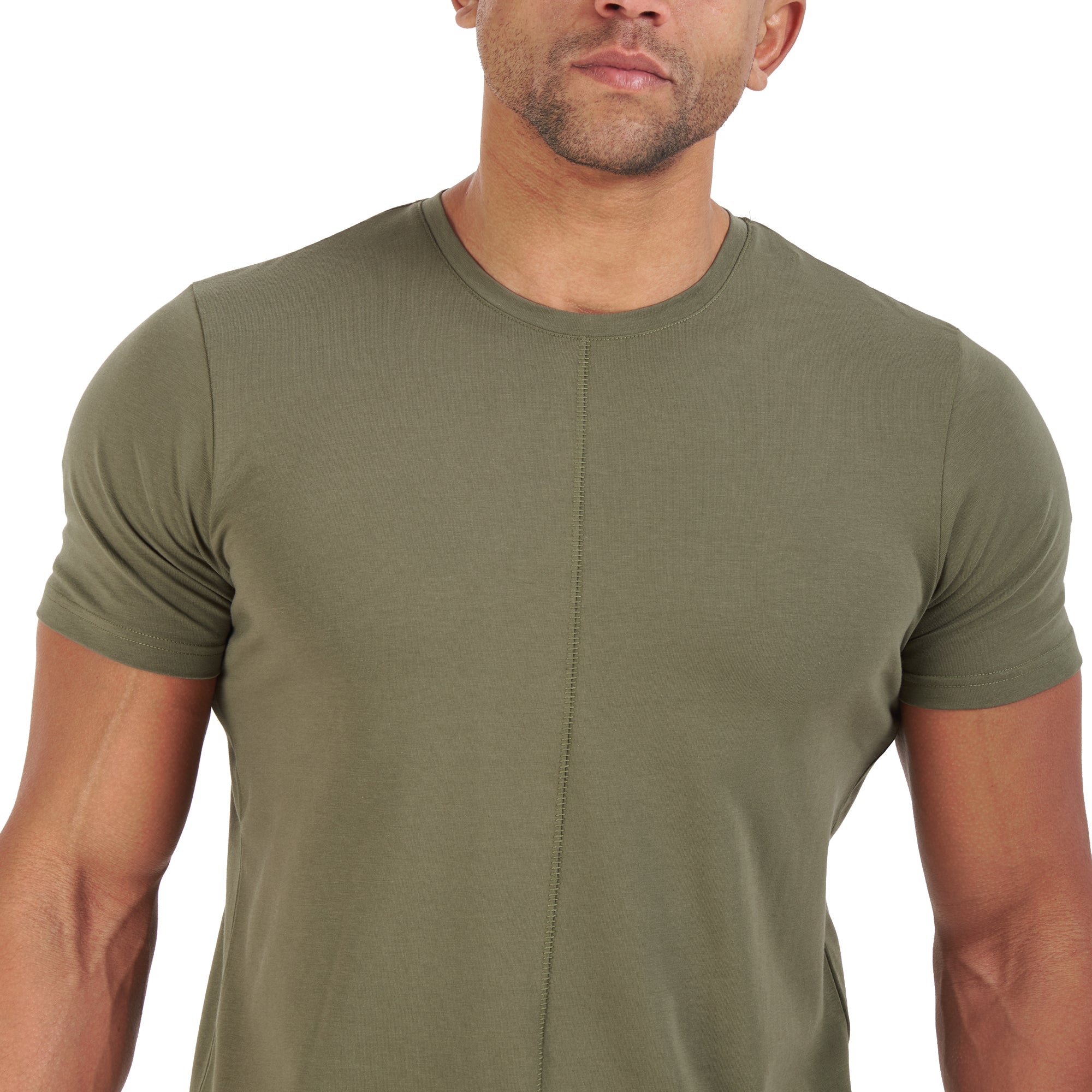 Olive Curved Strings T-shirt