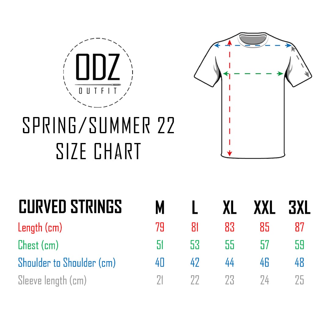 Olive Curved Strings T-shirt